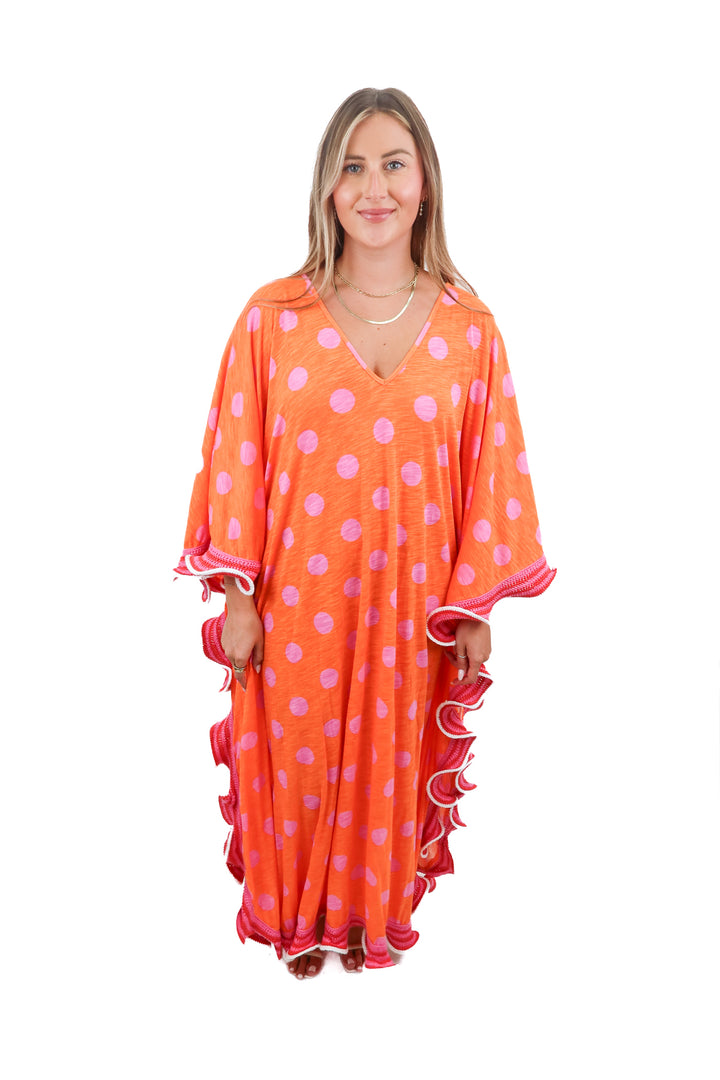 pitusa orange abstract cover up (OS; retail $120)