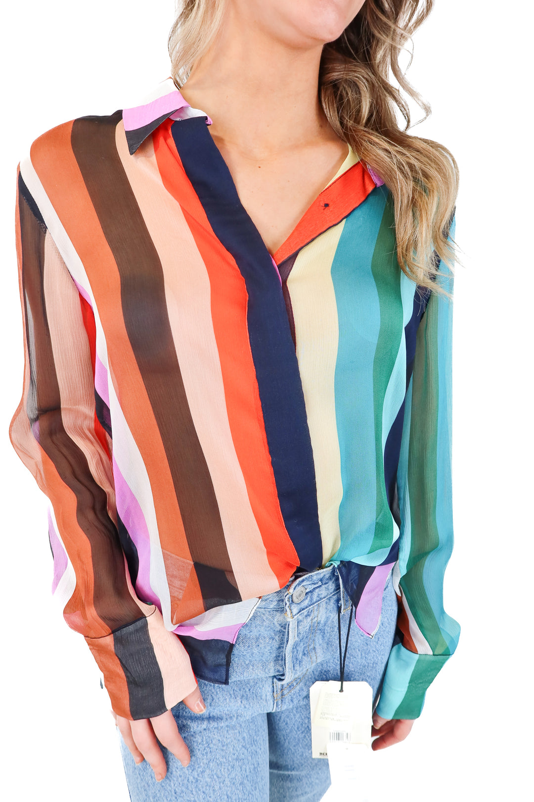 Diane von furstenberg colorful striped top(4)