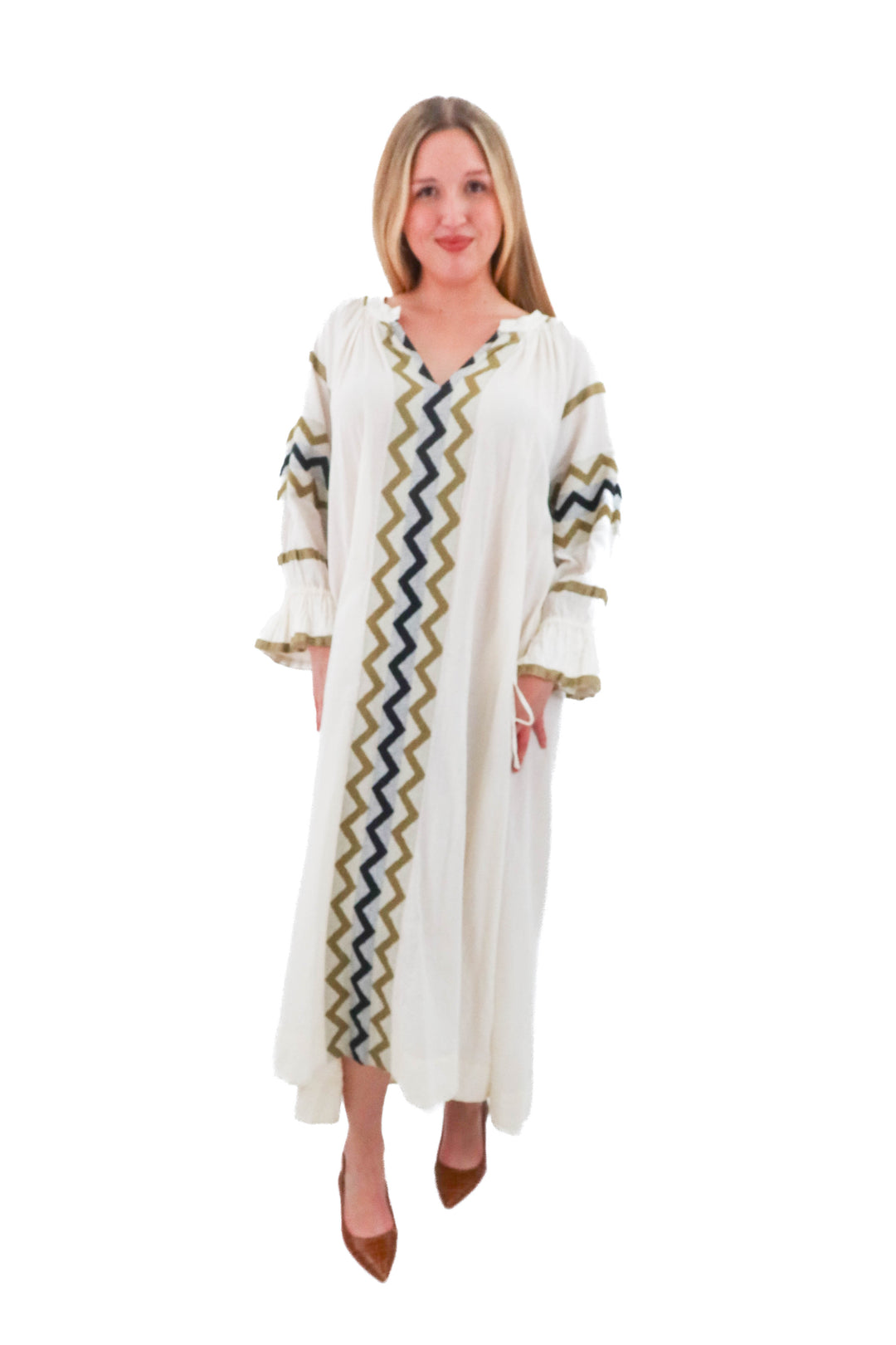 devotion twins ivory chevron maxi (s; retail $325)