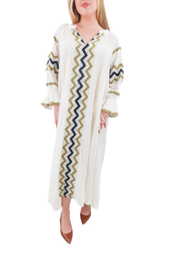 devotion twins ivory chevron maxi (s; retail $325)