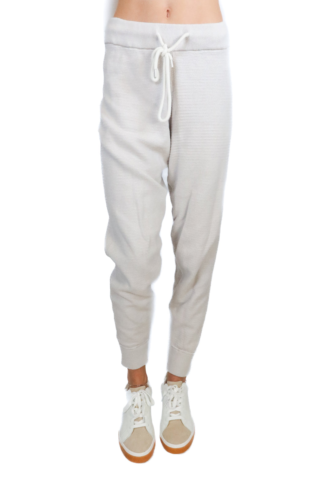 Varley Oatmeal Cotton Knit Lounge Pants (S; retail $120)