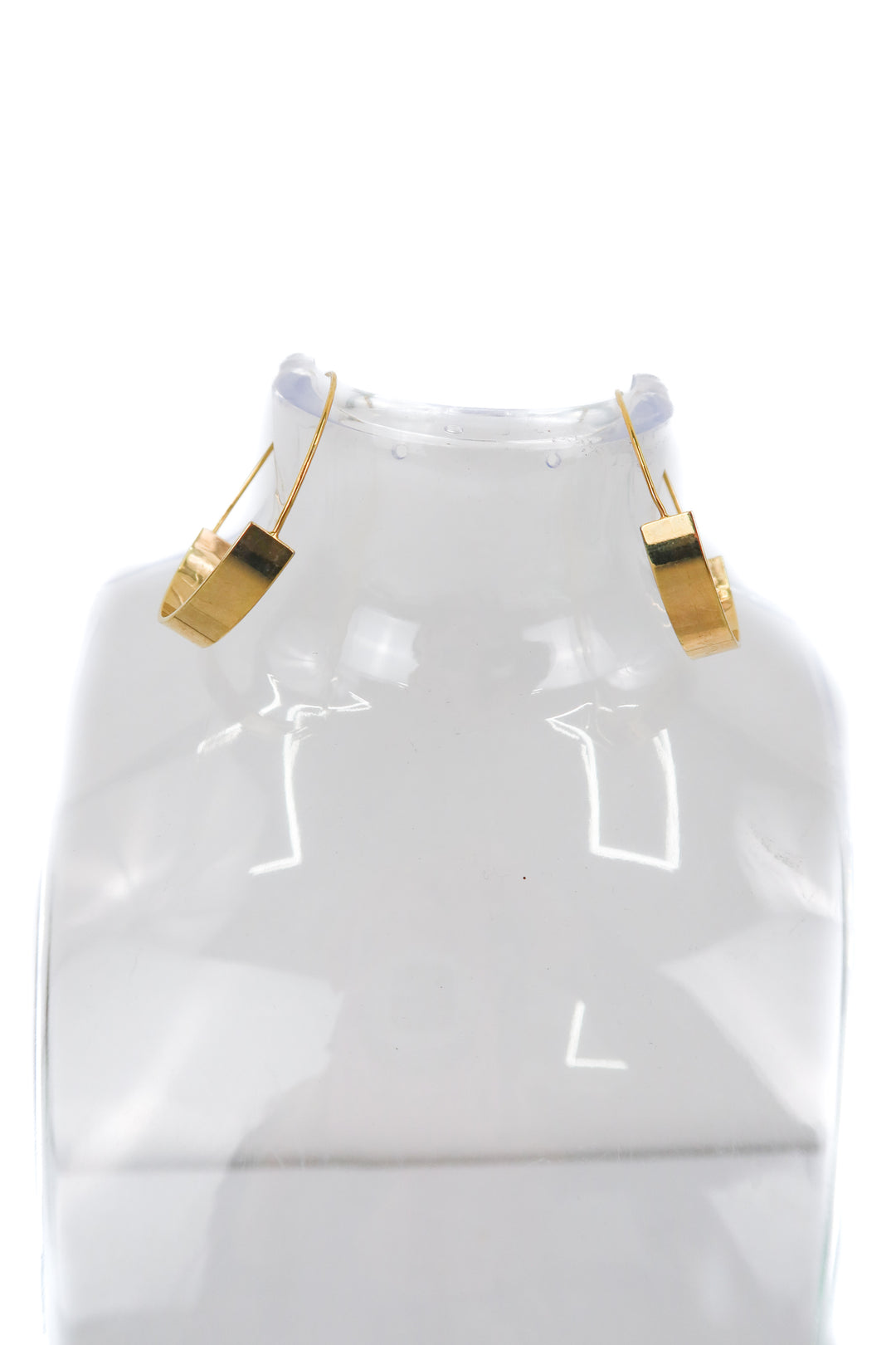 gold bar hoop earrings