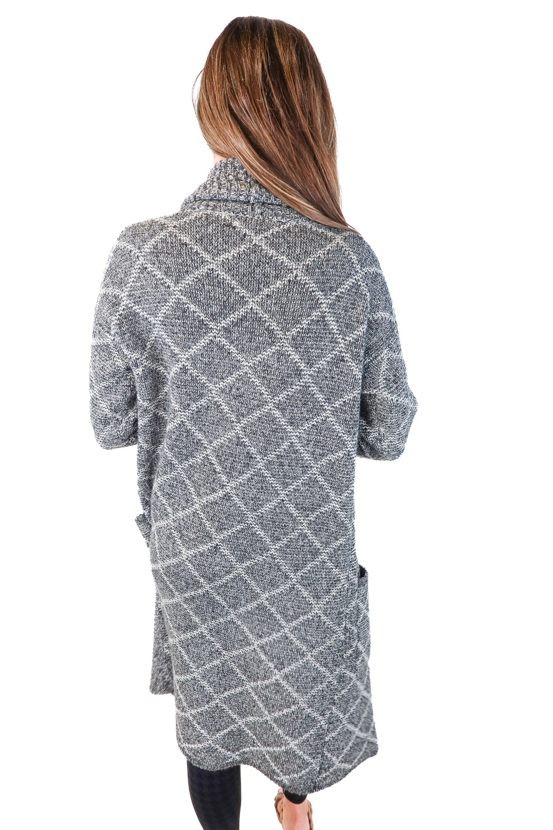 Harlowe & Graham grey long cardigan (m)