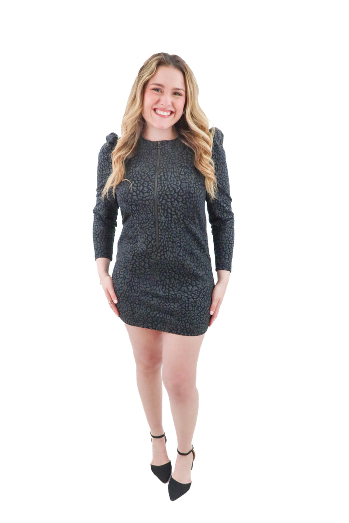 sundays black cheetah dress (2; retail $248)