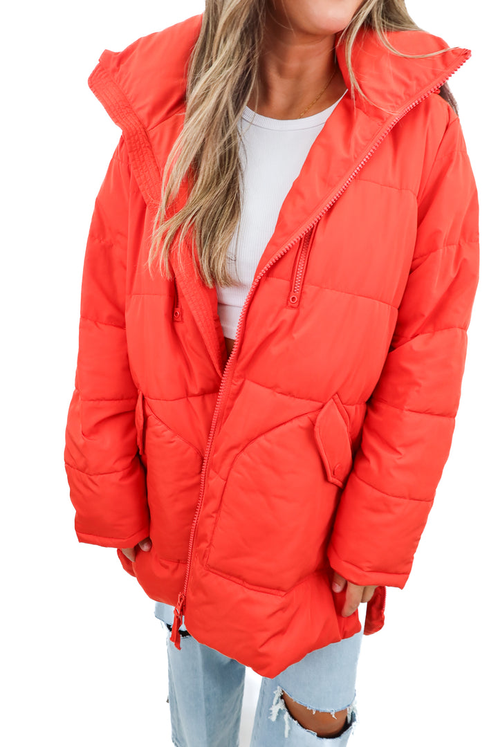 Universal Standard red puffer jacket (S) NWT