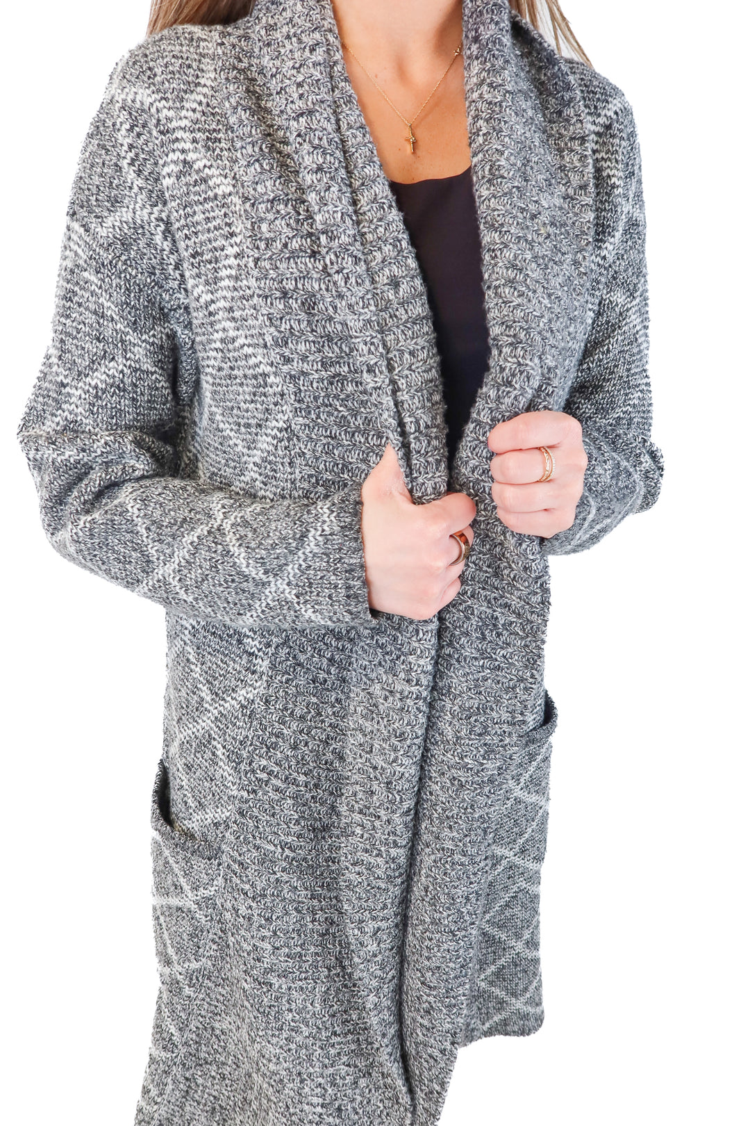 Harlowe & Graham grey long cardigan (m)