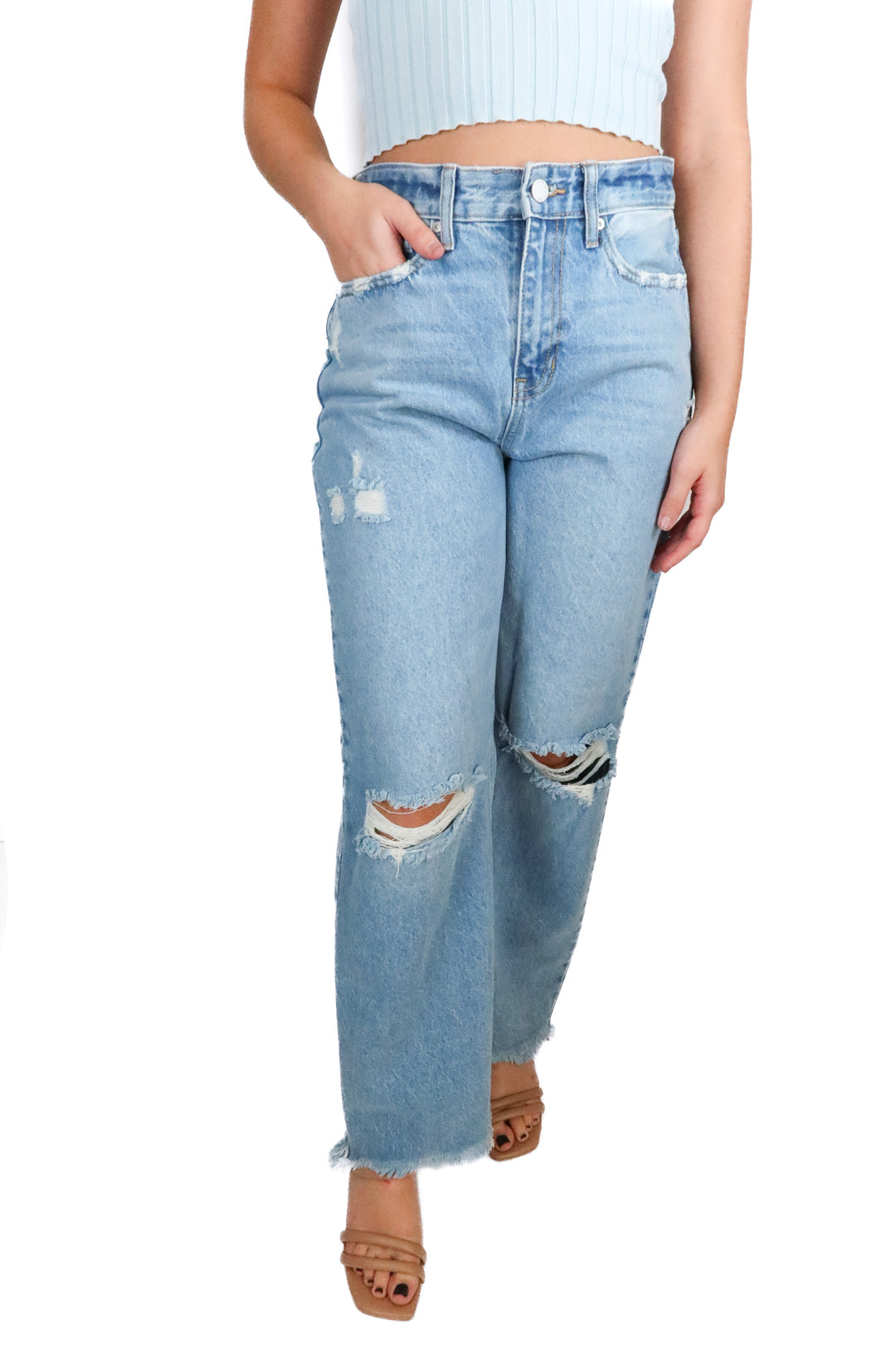 JBD light wash wide leg jeans (27)