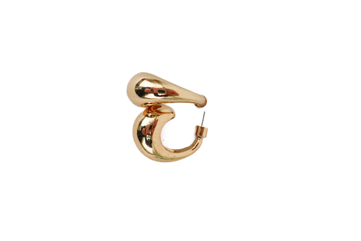gold chunky drop earrings