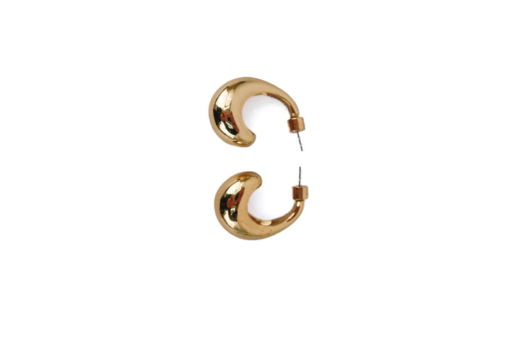 gold chunky drop earrings