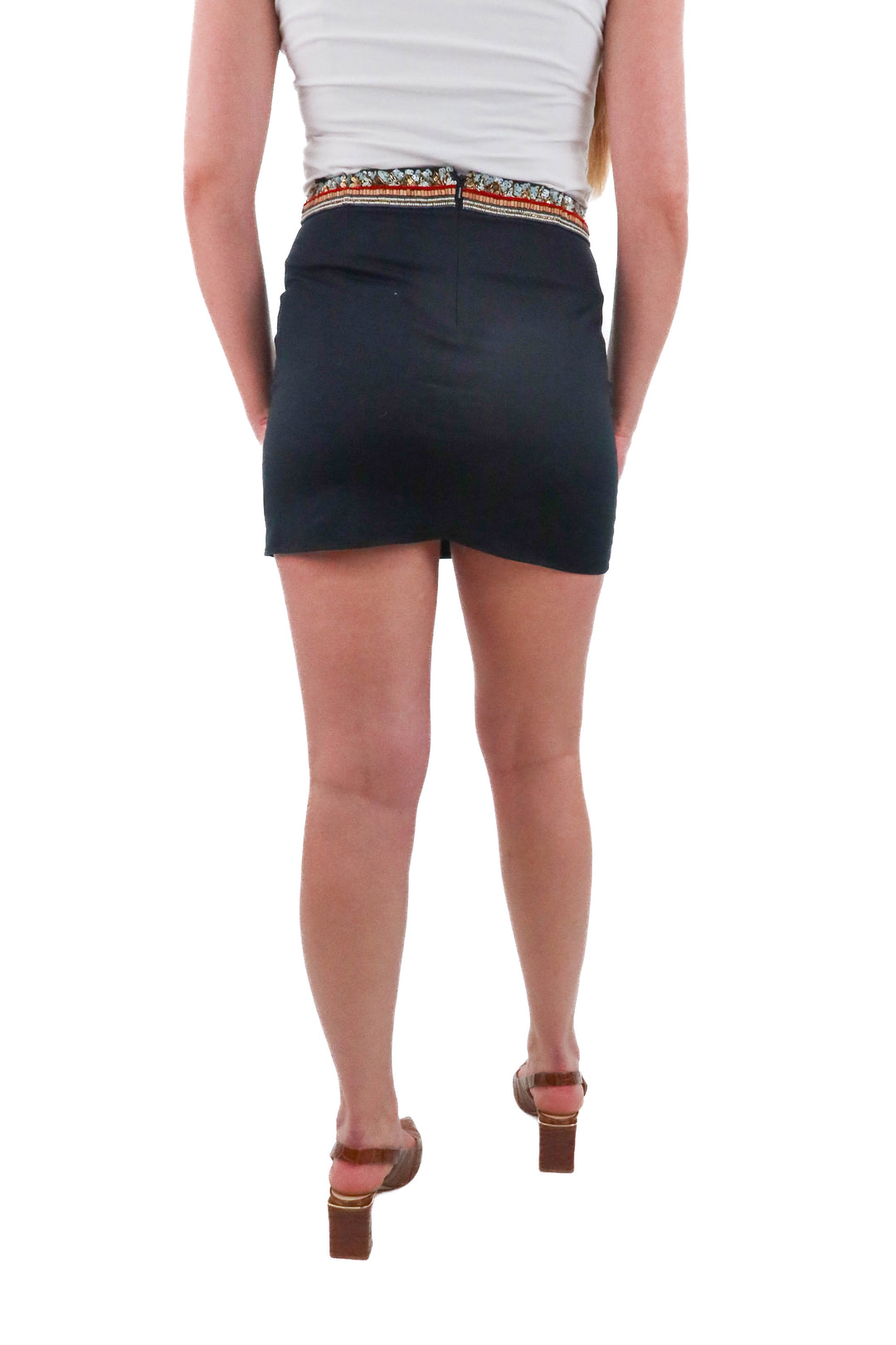 french connection black beaded skirt (8)
