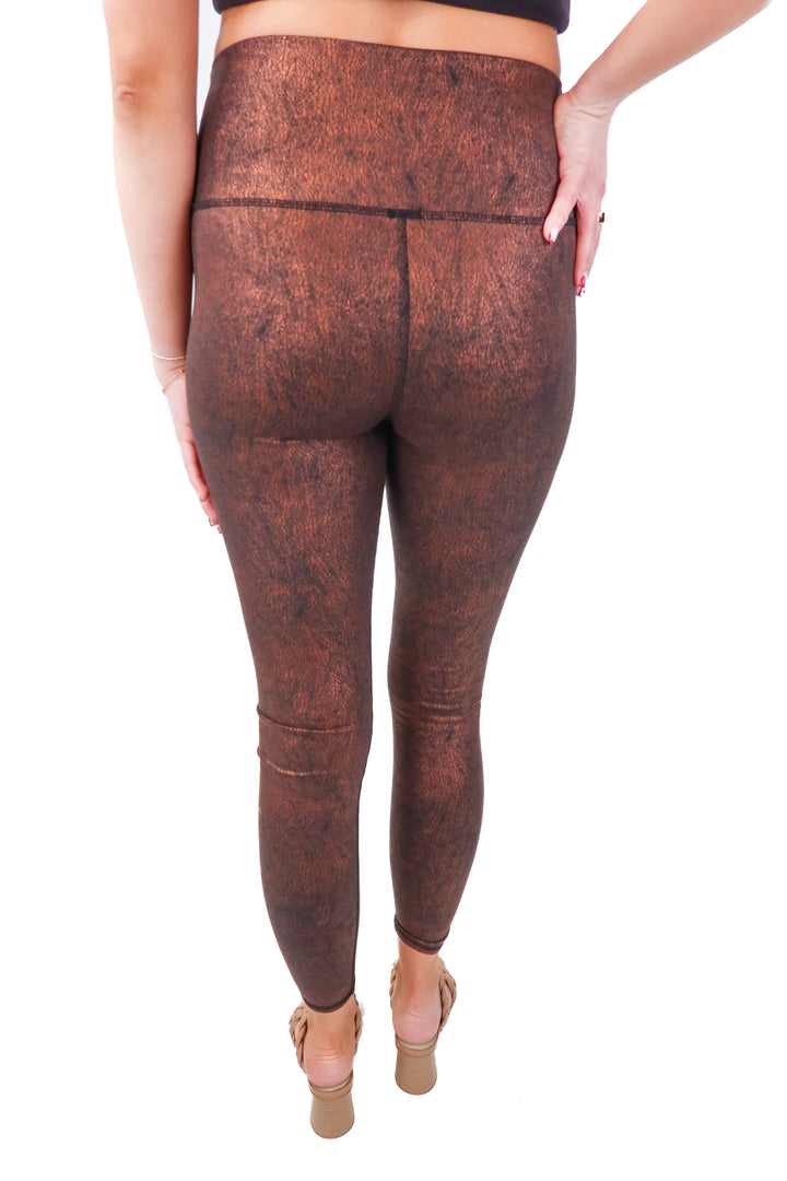 Alo bronze metallic leggings (s)