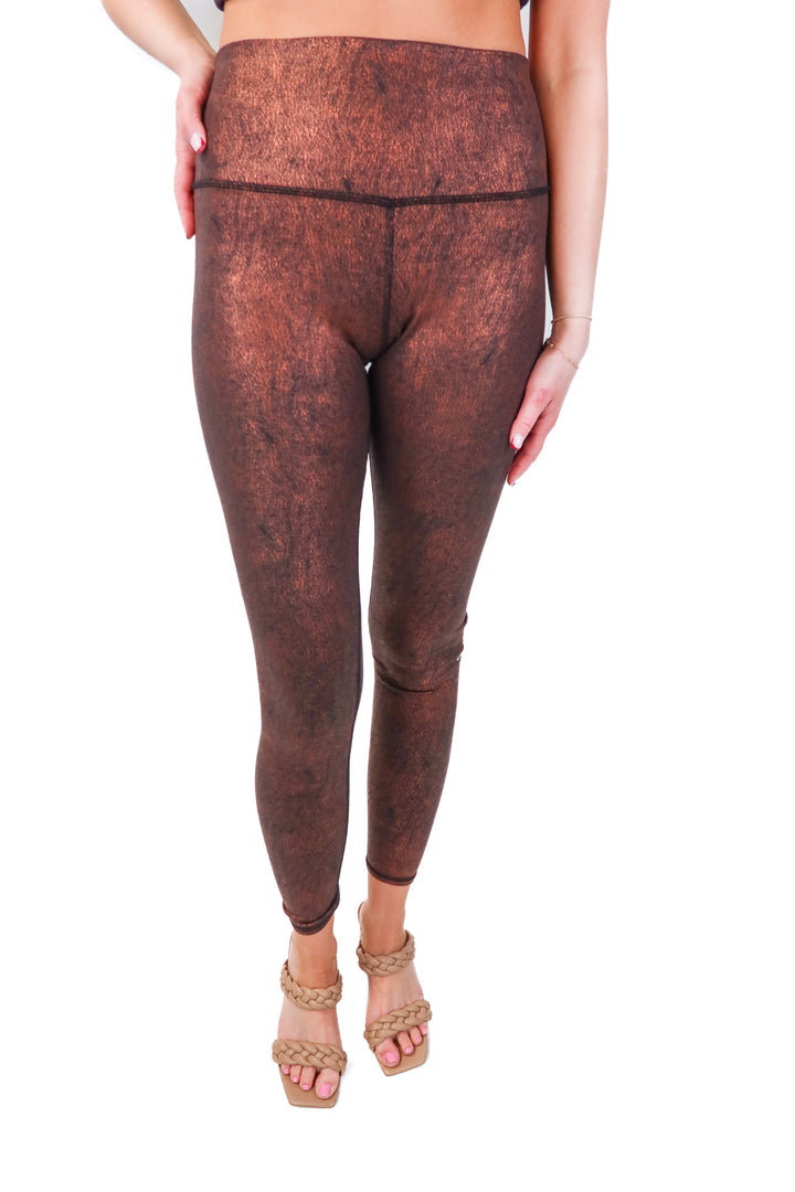 Alo bronze metallic leggings (s)