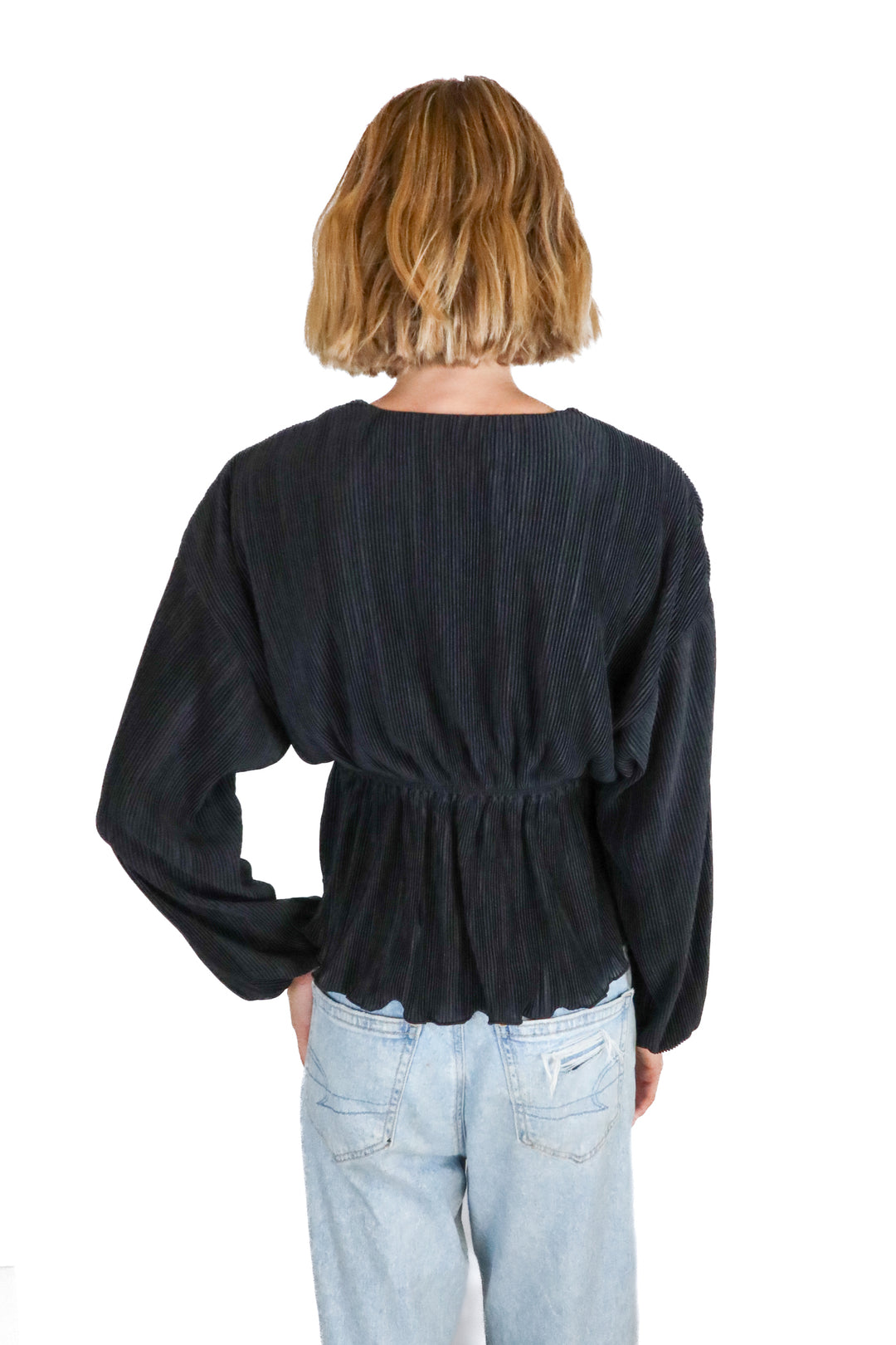 abercrombie black blouse (s; retail $50)