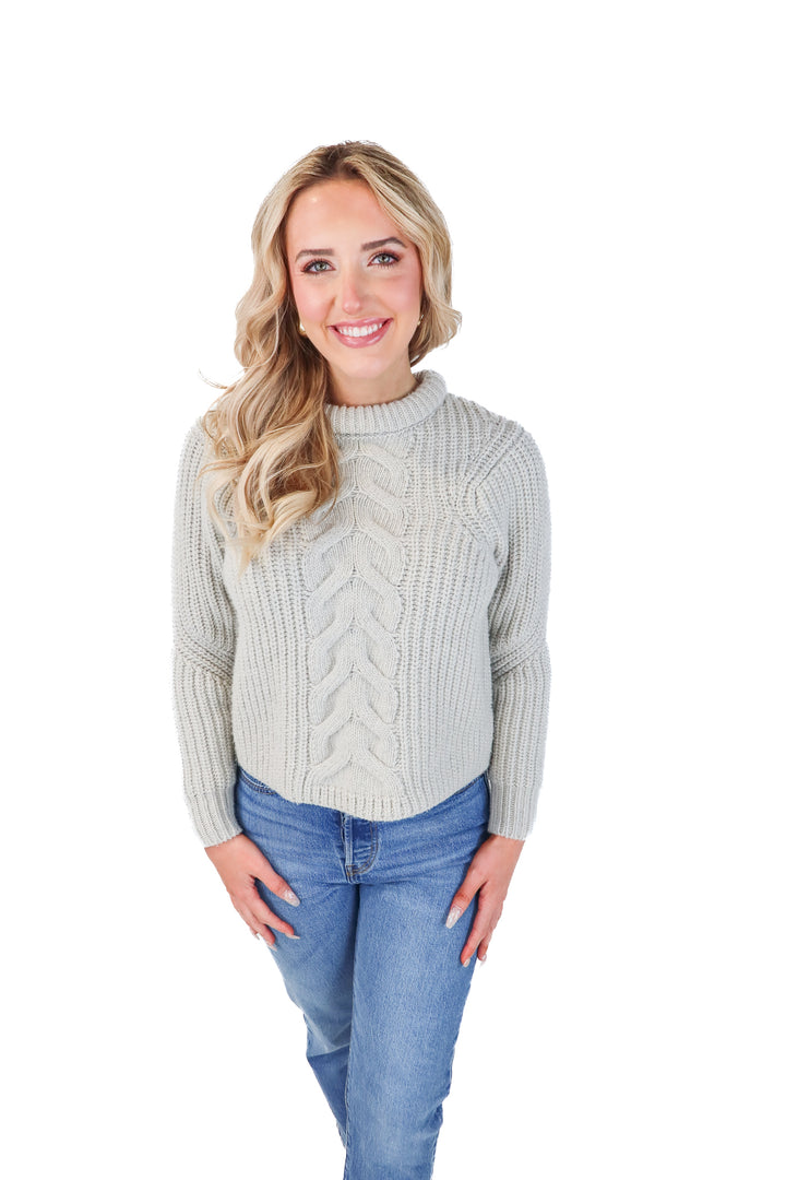 AYR Light Grey Chunky Sweater (S; retail $245)