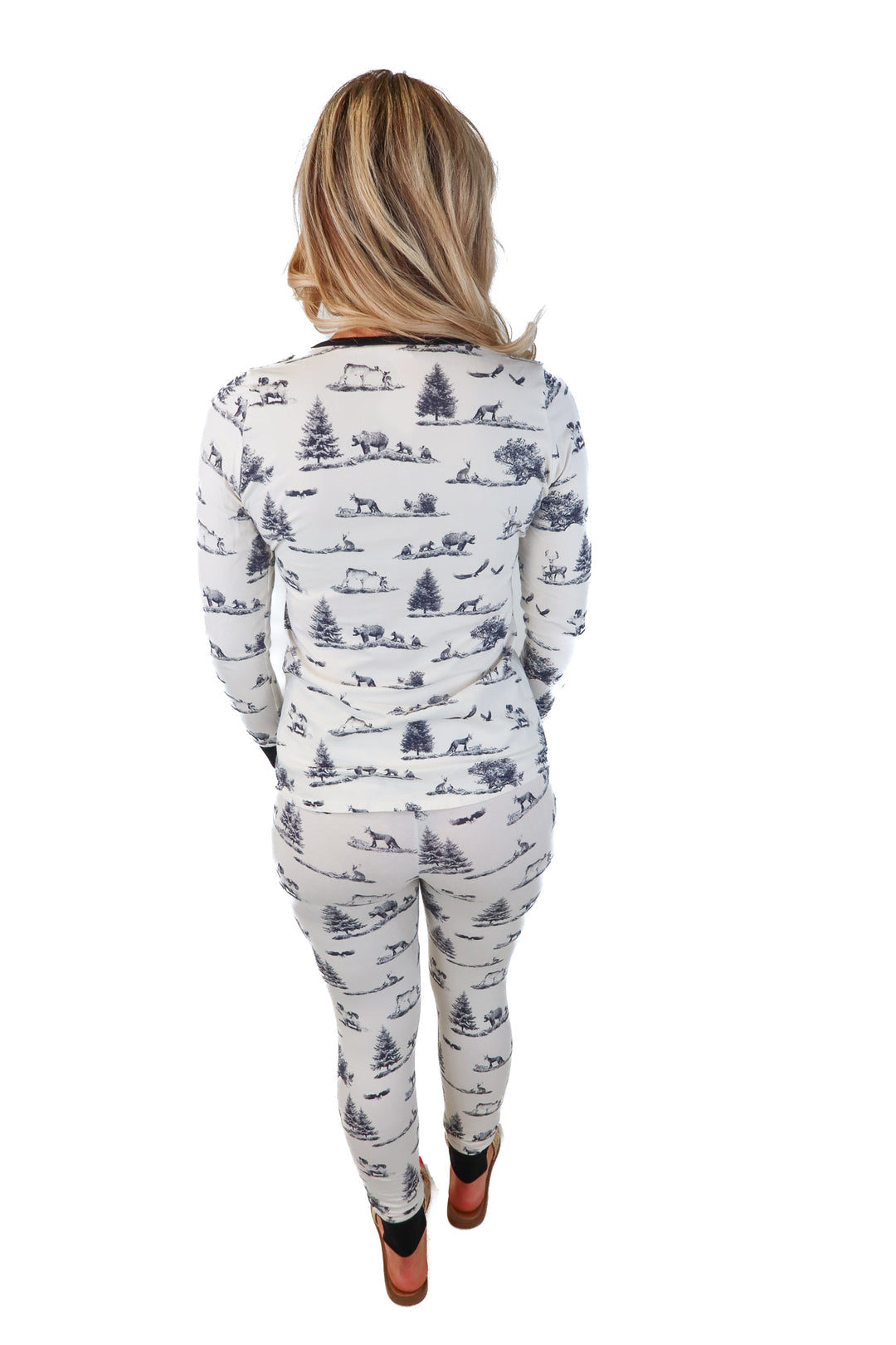 Bed head black/white animal pj set (s)