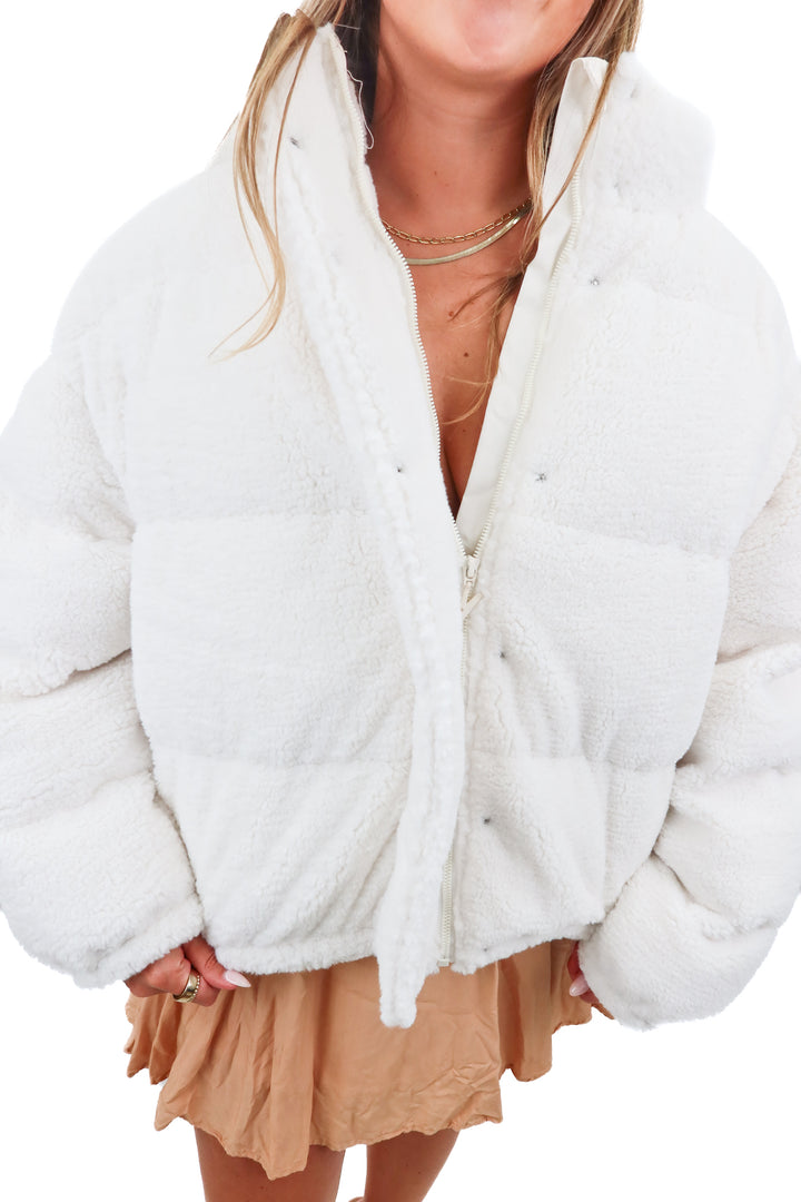 Yitty faux shearling puffer jacket (2X; retail $139) NWT