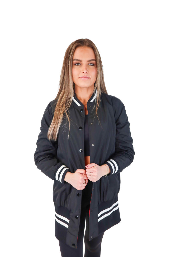 The grey bomber jacket dress (xs*)