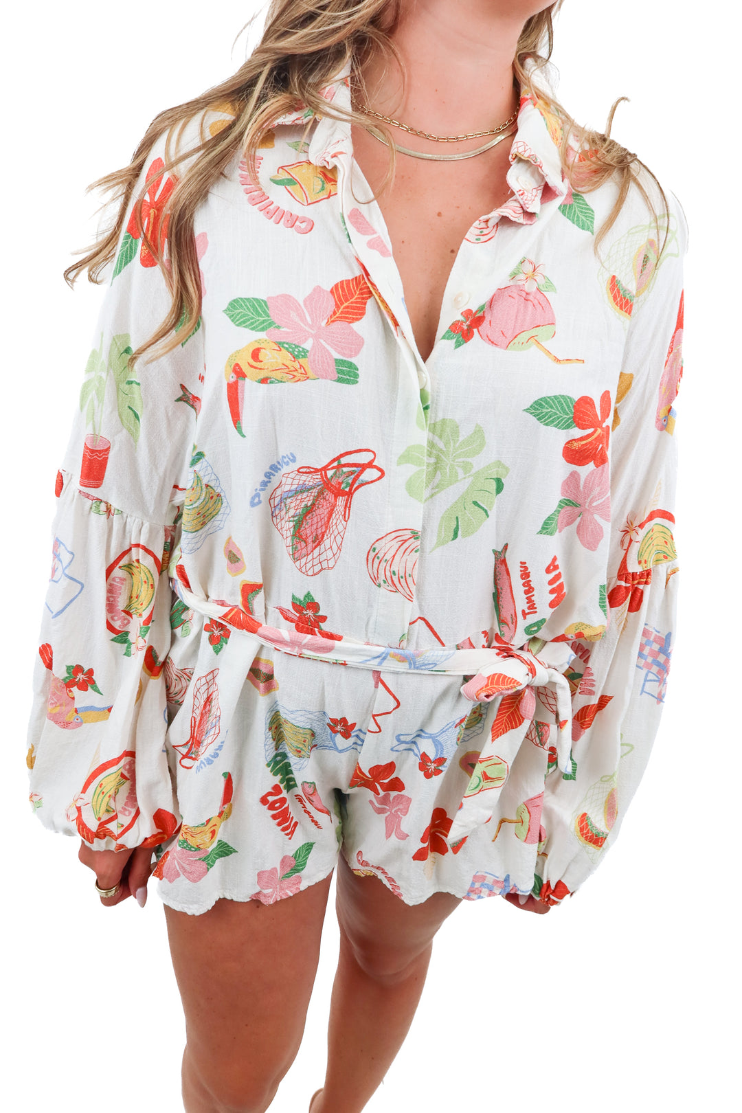 Petal + Pup printed romper (XL; est retail $80)