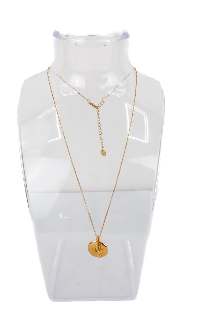 victoria emerson gold disc sparkle necklace (retail $90)