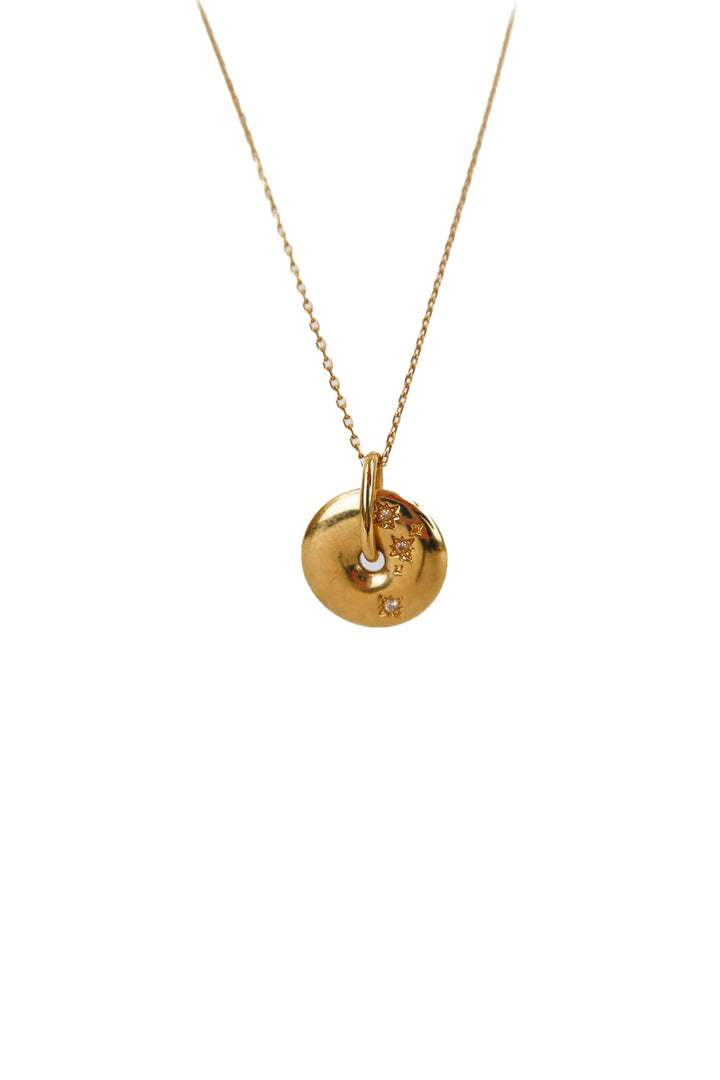 victoria emerson gold disc sparkle necklace (retail $90)