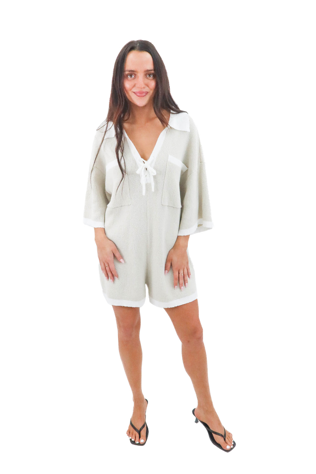 sabo cream romper (s; retail $150)