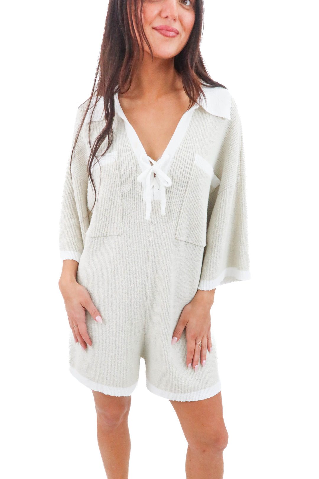 sabo cream romper (s; retail $150)