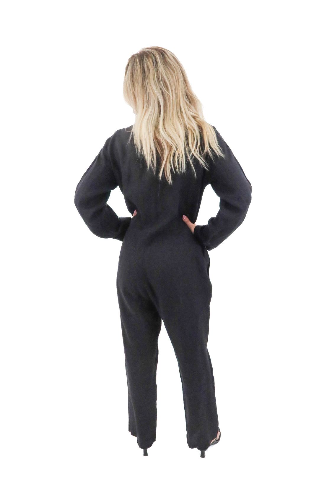 beatrice valenzuela black jumpsuit (s; retail $465)