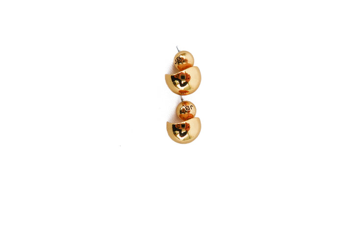 jenny bird gold half ball stud earrings (retail $98)