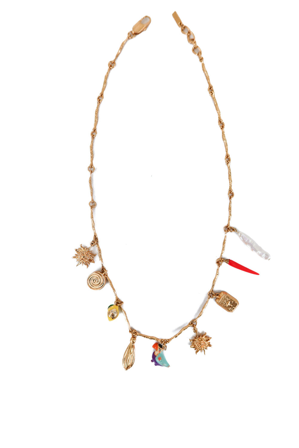 zara layered charm necklace