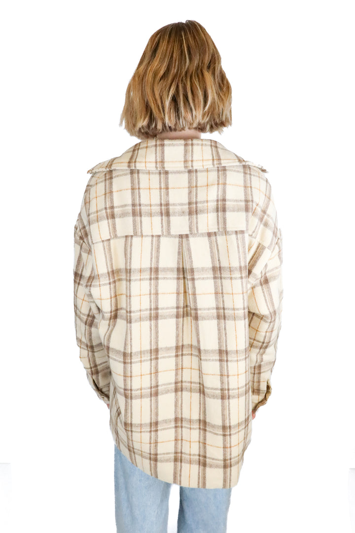 princess polly neutral shacket (s/m)