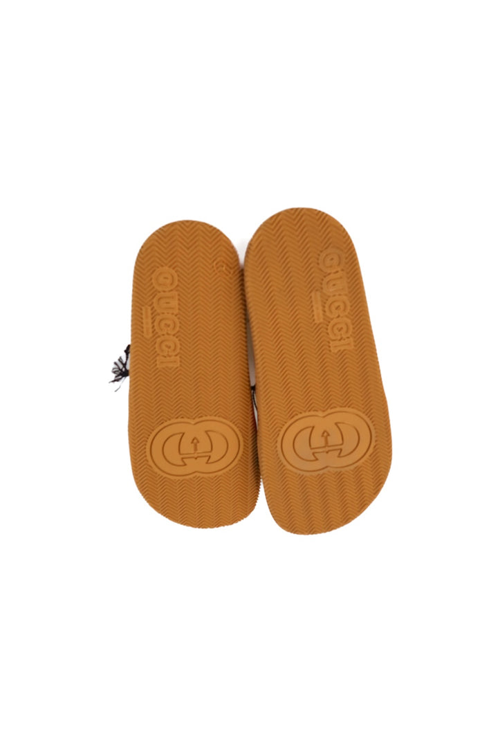 GUCCI cream/red/green slides NWT (39/ US9; retail $595)