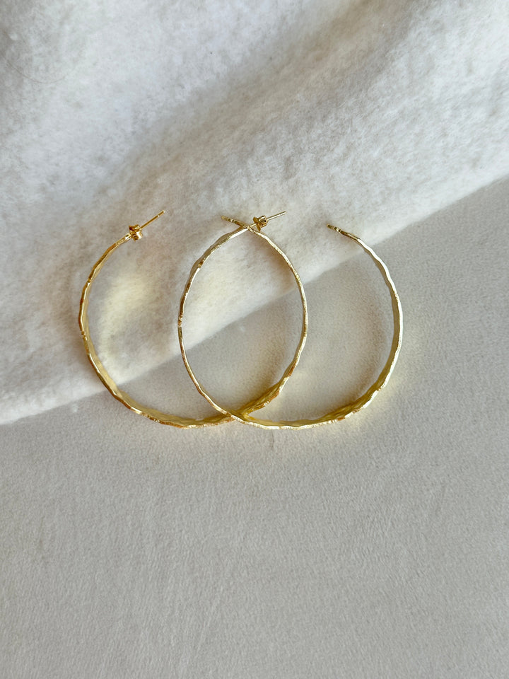 Easton Elle 18K-gold dipped hoops, large