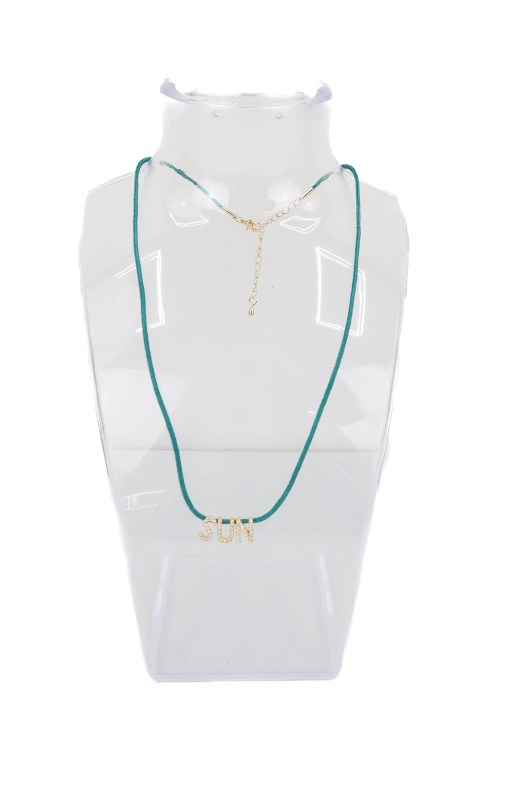 sun rhinestone blue necklace