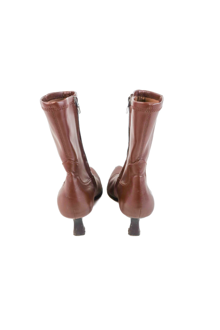 Dolce vita brown pointed toe booties (10; retail $160)