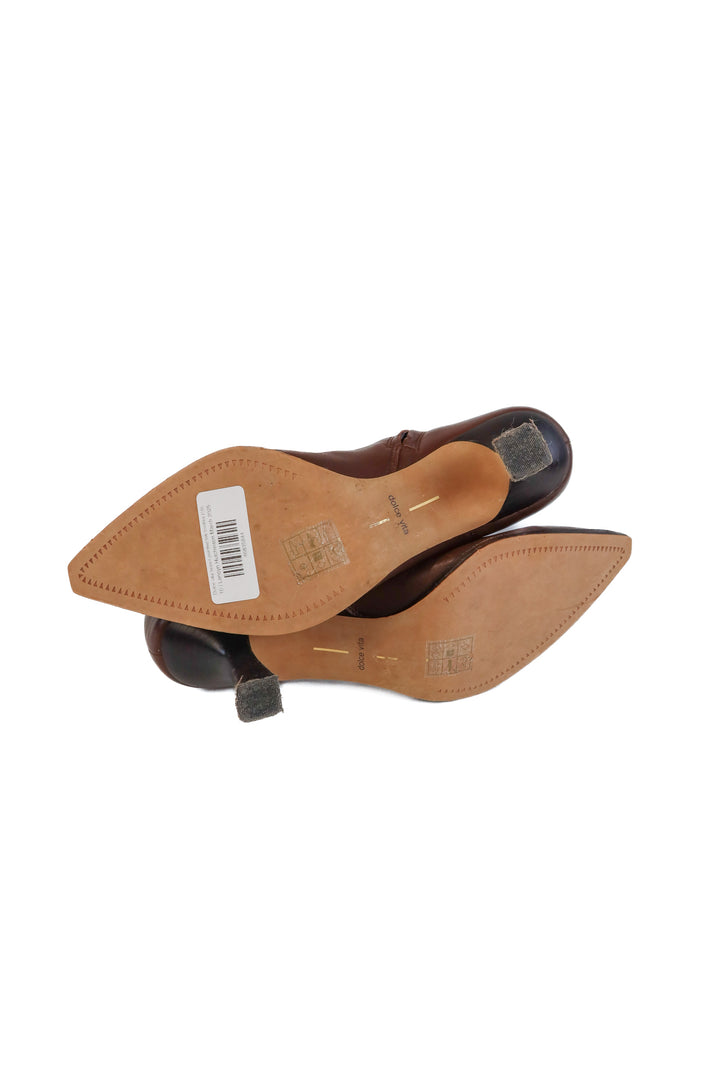 Dolce vita brown pointed toe booties (10; retail $160)