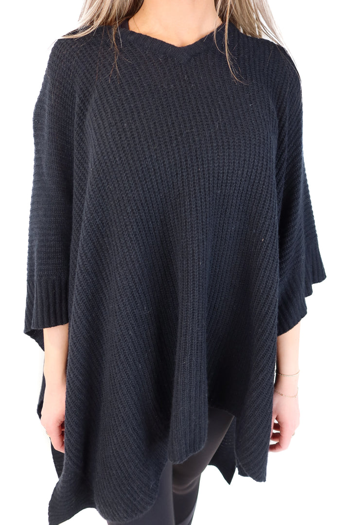 Halogen black knot shawl (o/s)