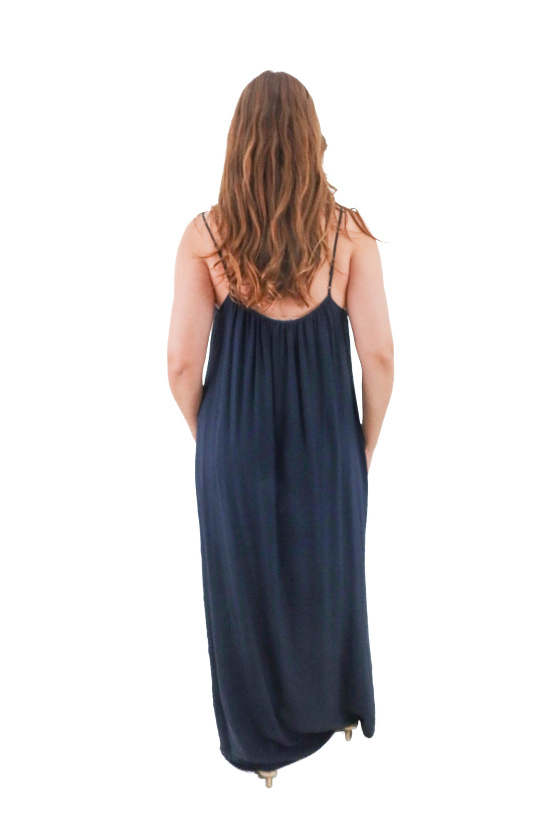 French connection navy maxi dress (m; retail $198)