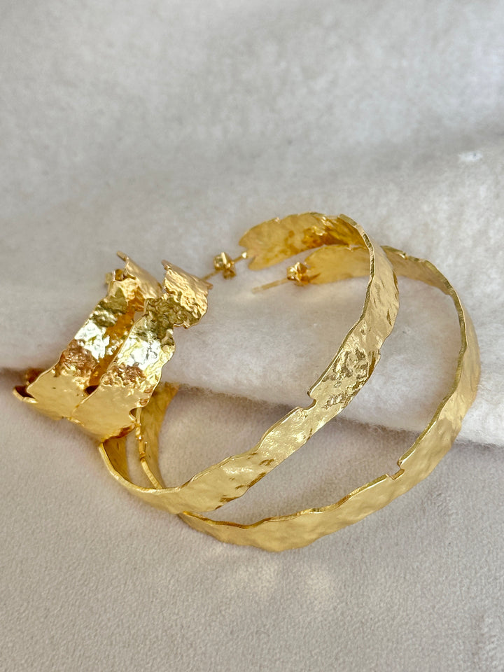 Easton Elle 18K-gold dipped hoops, large