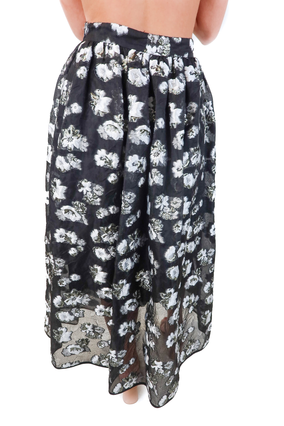 Rachel comey black floral skirt NWT (4; retails for $925)