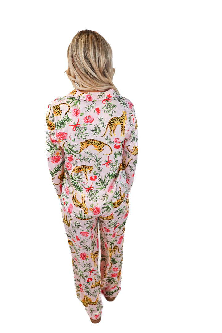 Shady Lady pink cheetah pj set (s)