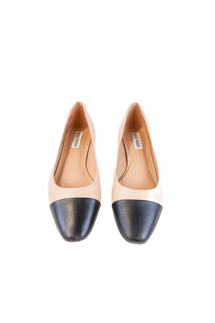 Steve Madden Leather Cap Toe Ballet Flats (10; retail $79.99)