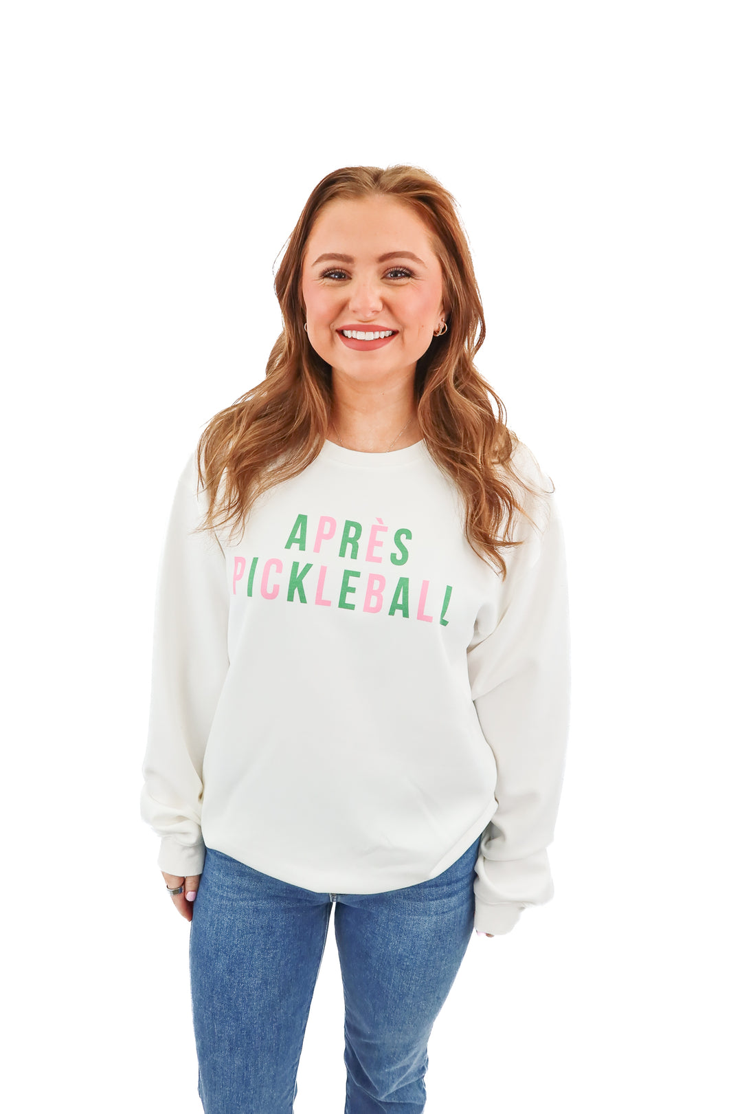 Toss Designs Apres Pickleball cream sweatshirt (M; retail $44)