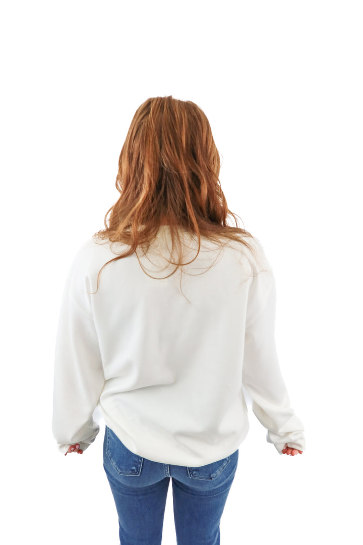 Toss Designs Apres Pickleball cream sweatshirt (M; retail $44)