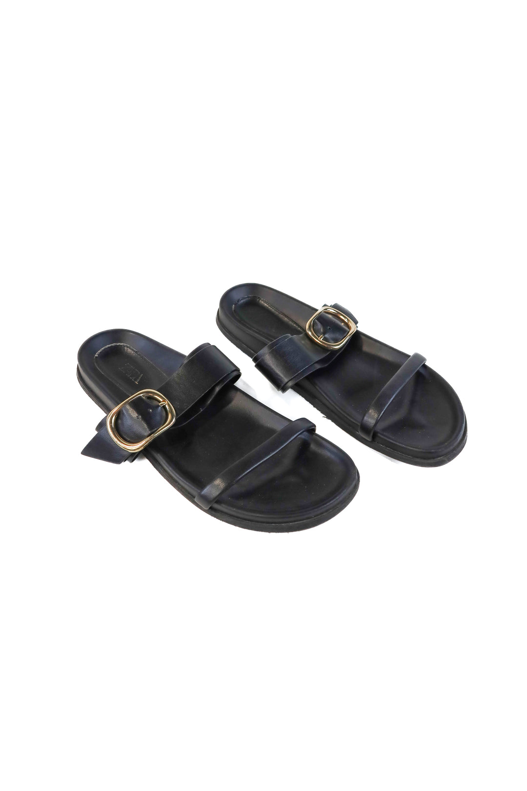 Zara black double strap sandals (41; retail $70)