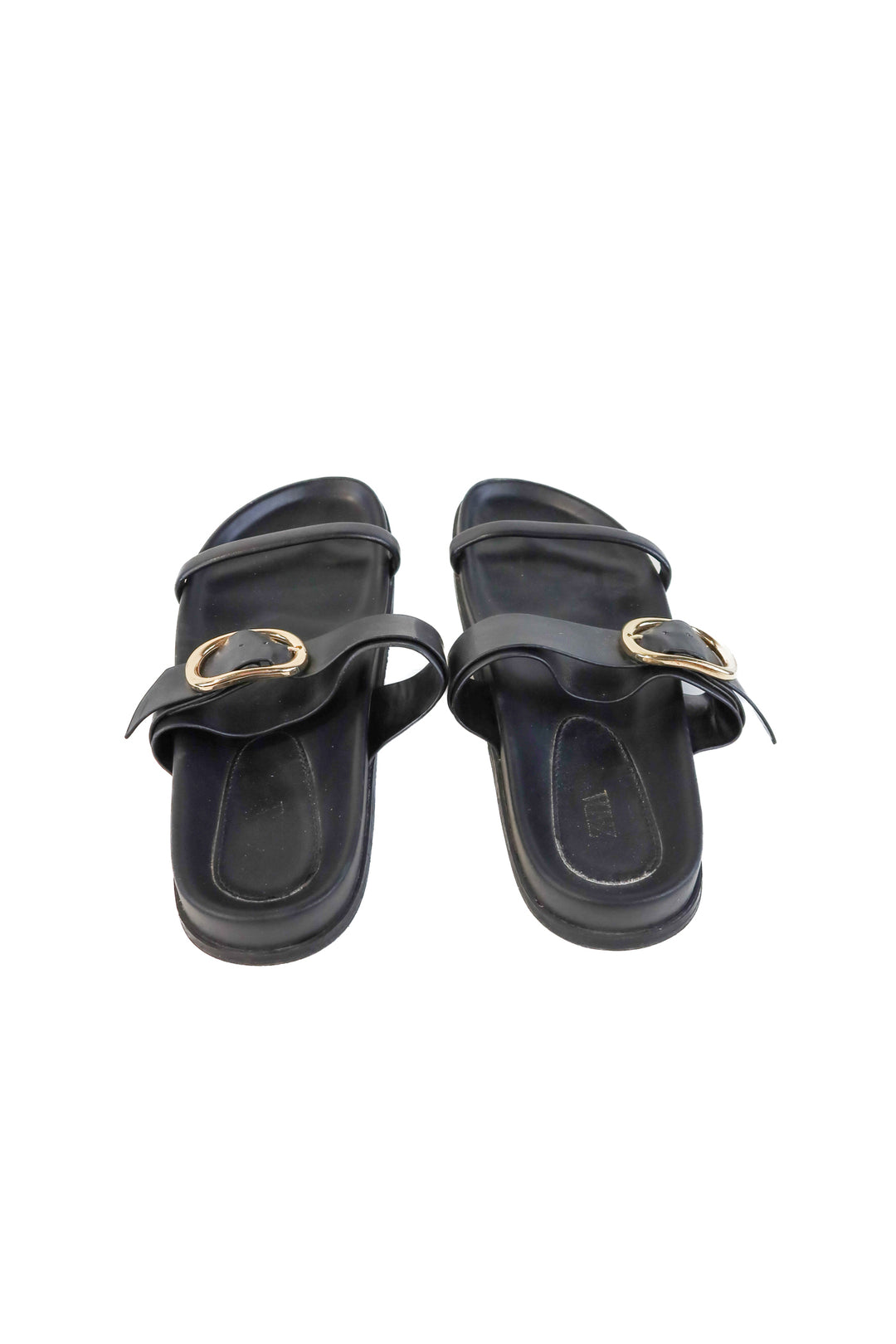 Zara black double strap sandals (41; retail $70)