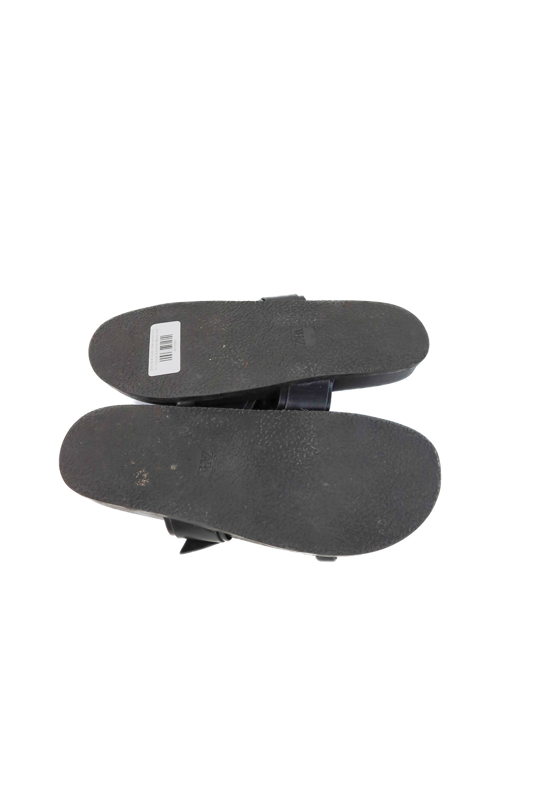 Zara black double strap sandals (41; retail $70)