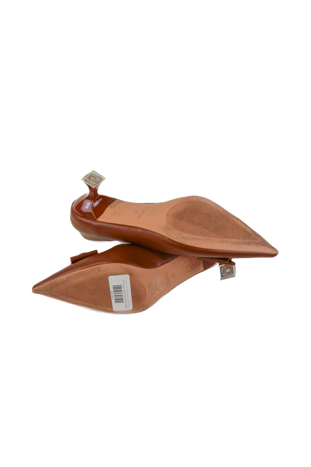 C. Paravano Tan Kitten Heel pumps (41/ US 10.5; retail $128)