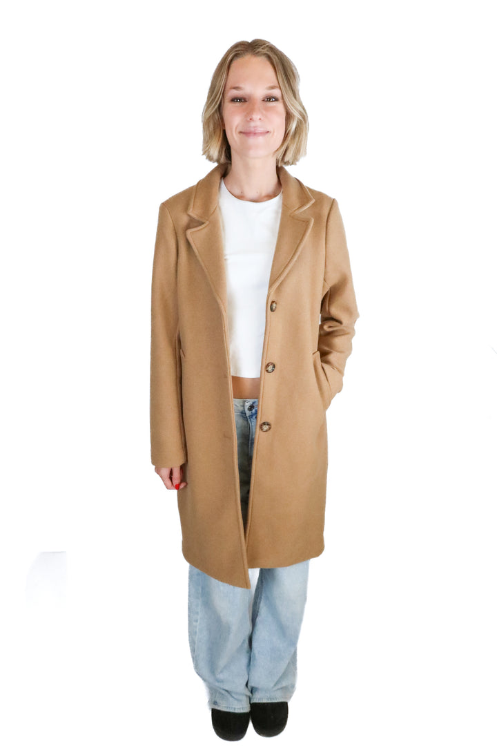 Abercrombie Tan Car Coat (S; retail $220)