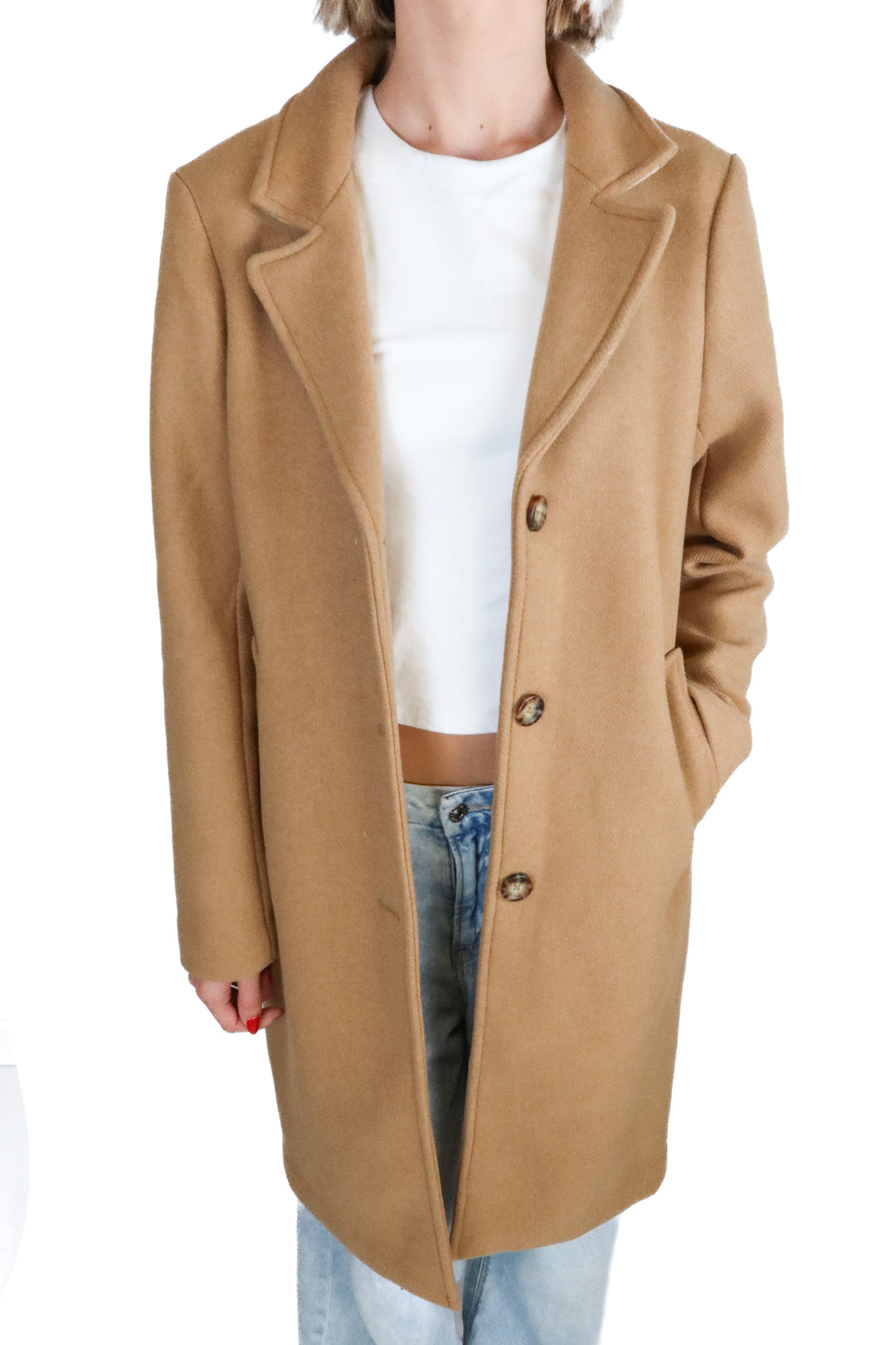 Abercrombie Tan Car Coat (S; retail $220)