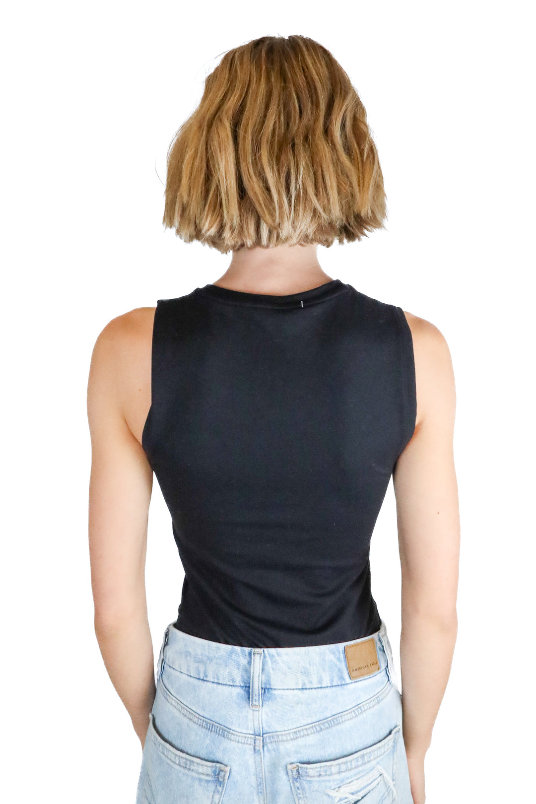 abercrombie and fitch black muscle bodysuit (s; retail $70)